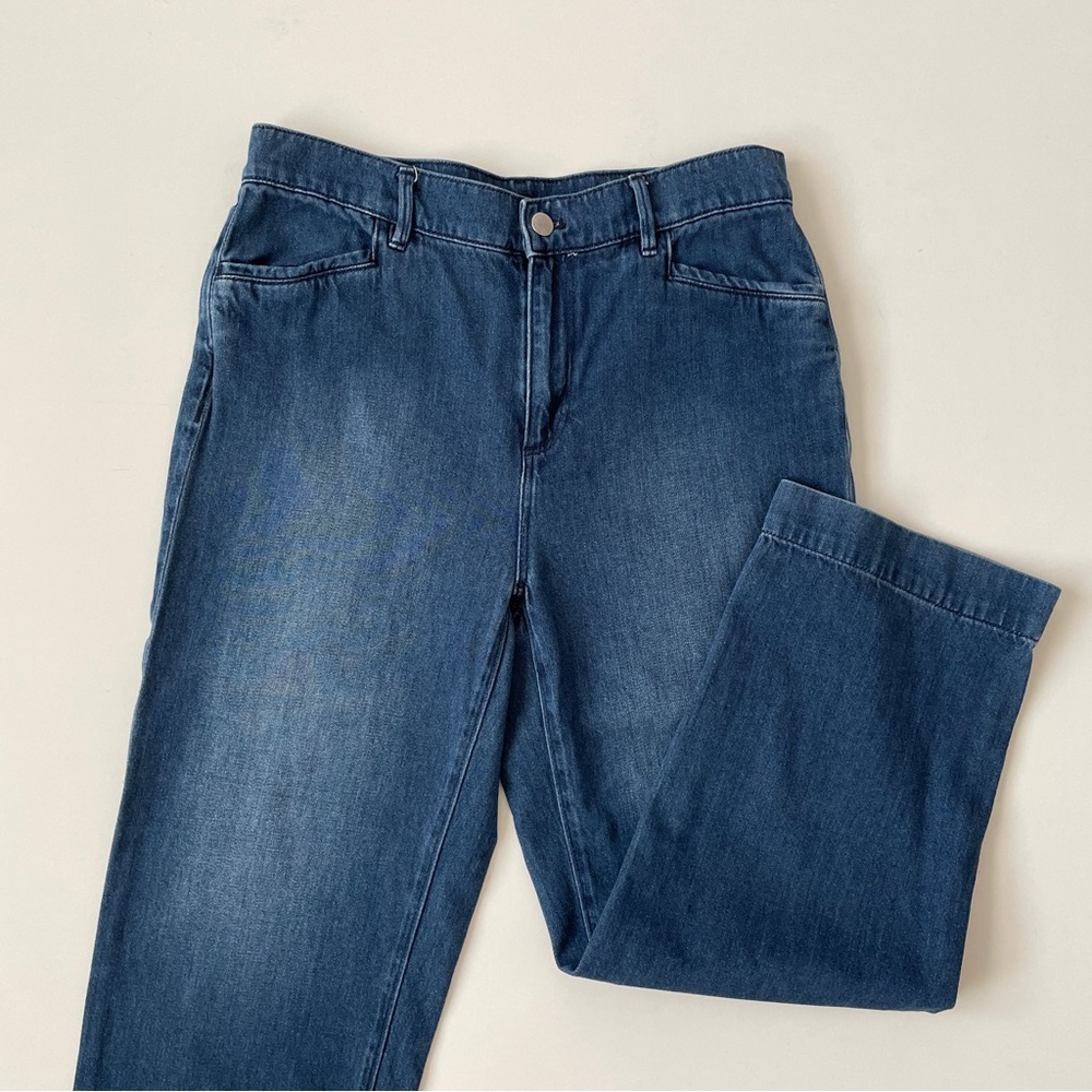 Ann Taylor Factory Dark Blue Cotton Women's Jeans, Size 4